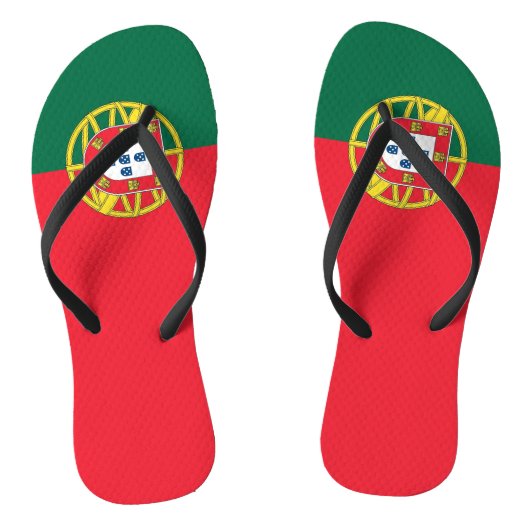 Adult Slim Rips mit der Flagge Portugals Badesandalen (Fußbett)