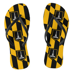 Adult Slim Rips mit Flag Baltimore, USA Badesandalen