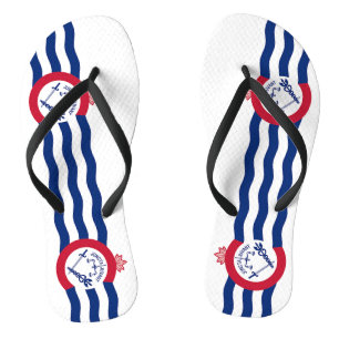 Adult Slim Rips mit Flag Cincinnati, USA Badesandalen