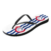Adult Slim Rips mit Flag Cincinnati, USA Badesandalen (Schrägansicht)
