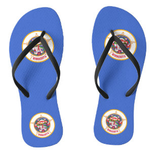Adult Slim Rips mit Flag Minnesota, USA Badesandalen