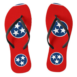 Adult Slim Rips mit Flag Tennessee, USA Badesandalen