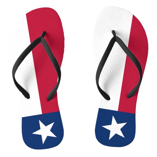 Adult Slim Rips mit Flag Texas, USA Badesandalen (Fußbett)