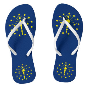 Adult Slim Rips mit Flag von Indiana, USA Badesandalen