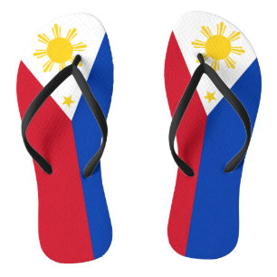 Adult Slim Rips mit Flagge der Philippinen Badesandalen