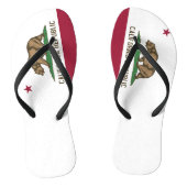 Adult Slim Rips mit Flagge Kaliforniens, USA Badesandalen (Fußbett)