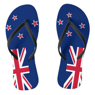 Adult Slim Rips mit Flagge Neuseelands Badesandalen