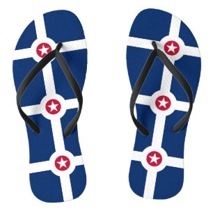 Adult Slim Rips mit Flagge von Indianapolis, USA Badesandalen