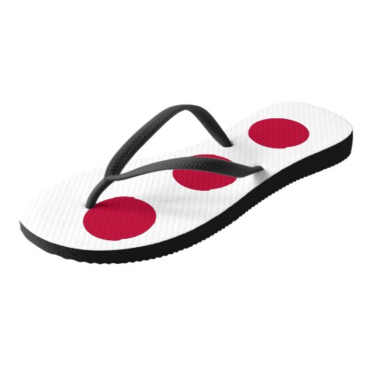 Adult Slim Rips mit japanischer Flagge Badesandalen (Schrägansicht)