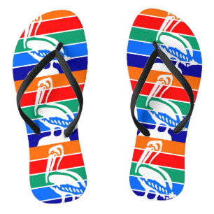 Adult Slim Straps mit Fahne von St. Petersburg Badesandalen