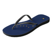 Adult Slim Straps mit Flag Alaska, USA Badesandalen (Schrägansicht)