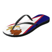 Adult Slim Straps mit Flag American Samoa, USA Badesandalen (Schrägansicht)