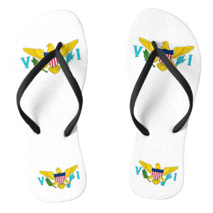 Adult Slim Straps mit Flag Islands, USA Badesandalen