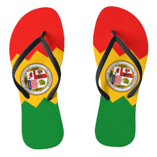 Adult Slim Straps mit Flag Los Angeles, USA Badesandalen