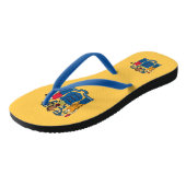 Adult Slim Straps mit Flag New Jersey, USA Badesandalen (Schrägansicht)