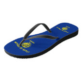 Adult Slim Straps mit Flag Oregon, USA Badesandalen (Schrägansicht)