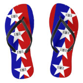 Adult Slim Straps mit Flag San Antonio, USA Badesandalen (Fußbett)