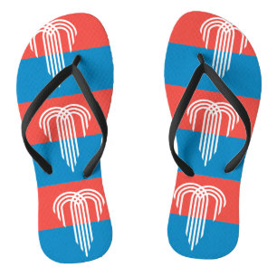 Adult Slim Straps mit Flag von Kansas City Badesandalen