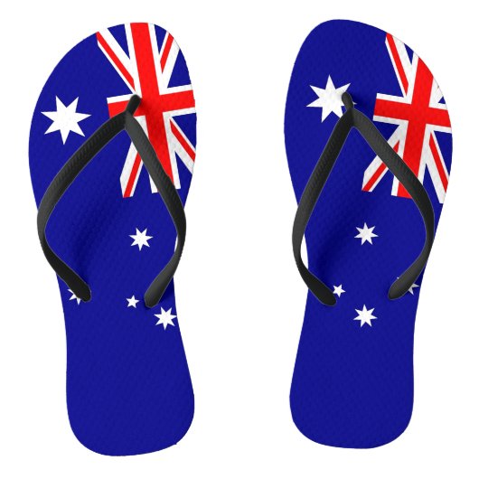 Adult Slim Straps mit Flagge Australiens Badesandalen (Fußbett)