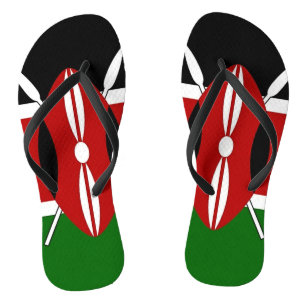 Adult Slim Straps mit Flagge Kenias Badesandalen