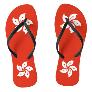Adult Slim Straps mit Flagge von Hongkong Badesandalen