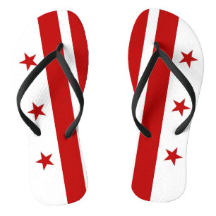 Adult Slim Straps mit Flagge von Washington DC Badesandalen