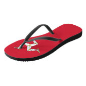 Adult Slim Straps with Isle of Man Flag, Vereinigt Badesandalen (Schrägansicht)