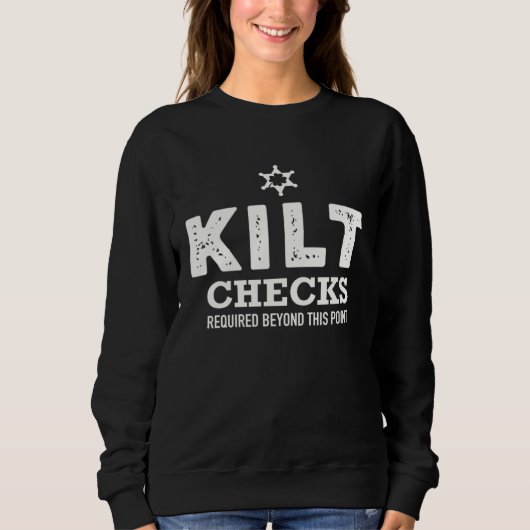 Adult St Patty Kilt Checks Required Beyond This Po Sweatshirt (Vorderseite)