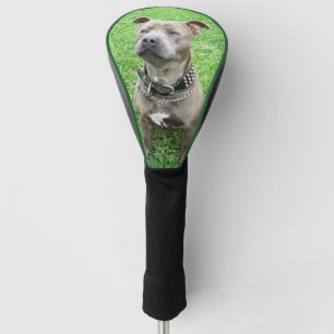 Adult Staffordshire Bull Terrier Golf Driver Cover Headcover