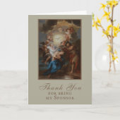 Adult Taufen Sponsor Godparent Vielen Dank Karte (Gelbe Blume)