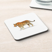 Adult Tiger Getränkeuntersetzer (Linke Seite)