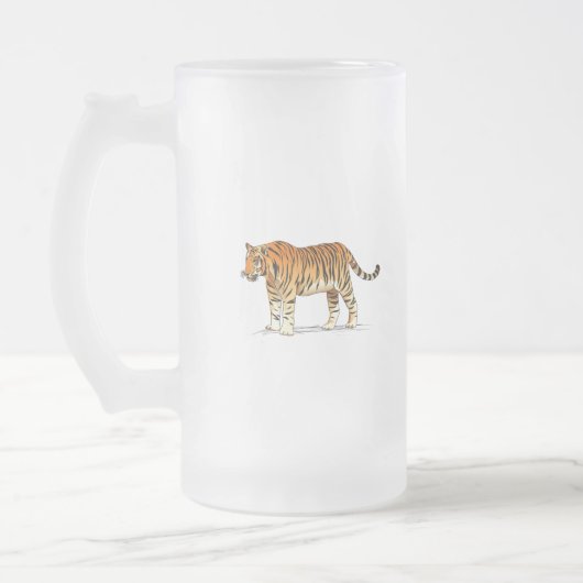 Adult Tiger Mattglas Bierglas (Links)