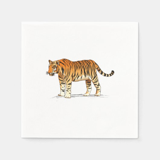 Adult Tiger Serviette (Vorderseite)
