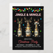 Adult Weihnachts-Party Jingle Mingle Einladung (Vorne/Hinten)