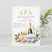 Adult Wellness-Center Party Champagne Orchid 30. G Einladung (Stehend Vorderseite)
