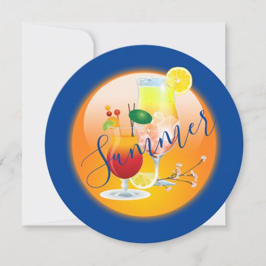 Adulte Cocktails Sommer tropisches Hawaii Party Einladung (Vorderseite)