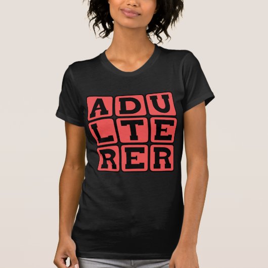 Adulterer, Scarlet Letter T-Shirt (Vorderseite)