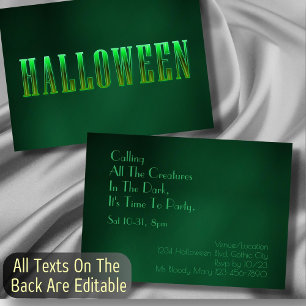 Adultes Halloween-Party moderne elegante Typografi Einladung