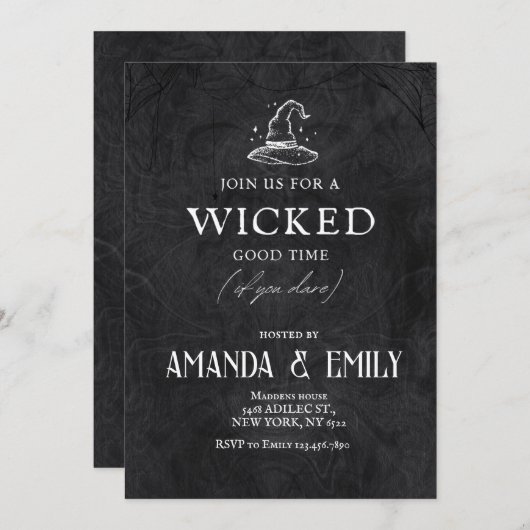 Adultes Halloween-Party Night Halloween Einladung (Vorne/Hinten)