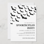 Adultes Schwarz-weißes Spooktacular Halloween-Part Einladung (Vorderseite)