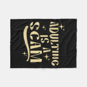 Adulting Is A Scam,funny Sarcastic Sublimation Gif Fleecedecke (Vorderseite (Horizontal))