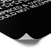 Adulting Shirt Funny Adul 1 Star Review  Poster (Ecke)