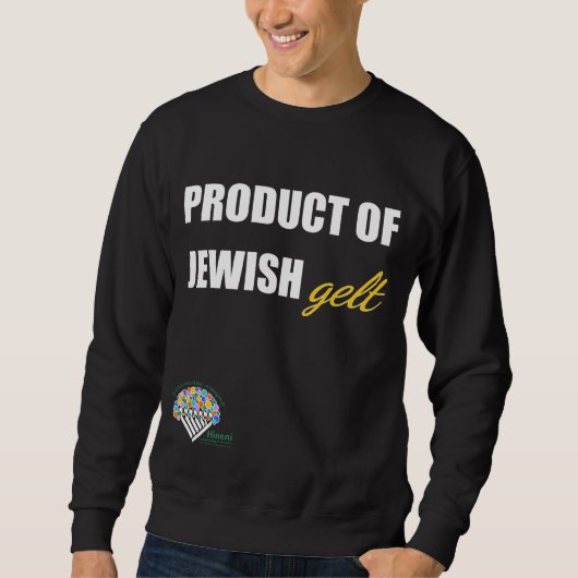 Adults' Hanukkah Sweatshirt - "Jewish gelt" (Vorderseite)