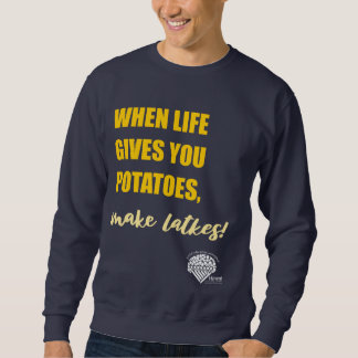 Adults' Hanukkah Sweatshirt - "Make latkes"