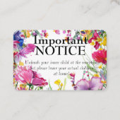 Adults only🌻💗🌹 Meadow Blooms Collection card Visitenkarte (Vorderseite)