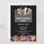 Adults Zirkus-Karneval-Rassenhasser Feuerwerk Part Einladung (Vorderseite)