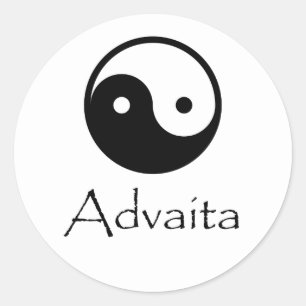 Advaita Yin u. Yang Runder Aufkleber