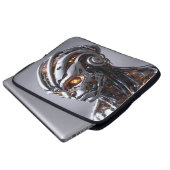 Advanced AI Chrome Android Cyborg Futuristic Laptopschutzhülle (Vorne Knopf)