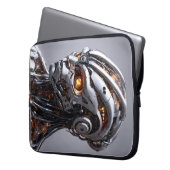 Advanced AI Chrome Android Cyborg Futuristic Laptopschutzhülle (Vorderseite Links)