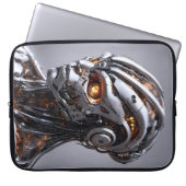 Advanced AI Chrome Android Cyborg Futuristic Laptopschutzhülle (Vorderseite)